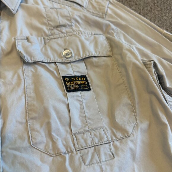 G-Star Raw Button-Down Tunnel Shirt Top Blouse Long Sleeve Size Medium Women's - Picture 15 of 15